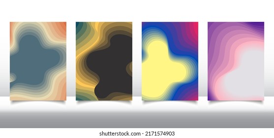 Brochure cover template abstract 3D fluid shapes background and texture paper art style. You can use for leaflet, placard, flyer, poster, presentation, etc. Vector illustration