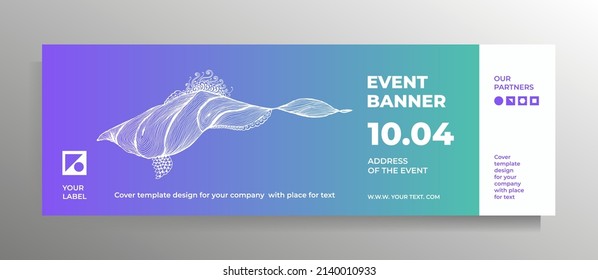 Brochure cover template, banner, flyer, poster. Vector illustration.