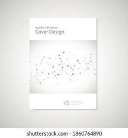 Brochure cover template for connect, network, healthcare, science and technology