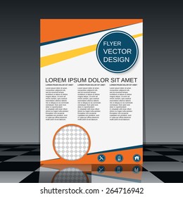 Brochure cover template. Flyer, poster, booklet vector design.