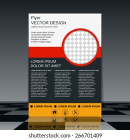 Brochure cover template. Flyer, poster, booklet abstract vector design.