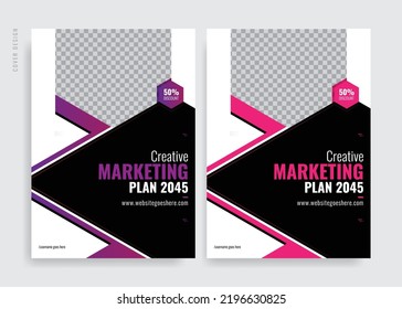 Brochure Cover template layout design. Corporate business annual report, catalog, magazine, flyer mockup. Creative modern bright concept Cover Template