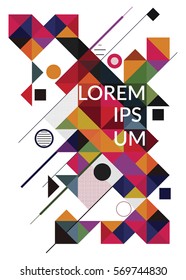 Brochure Cover Template, Leaflet cover presentation, Flyer abstract Diagonal lines, Triangles and Pattern background. , A4 layout vector.