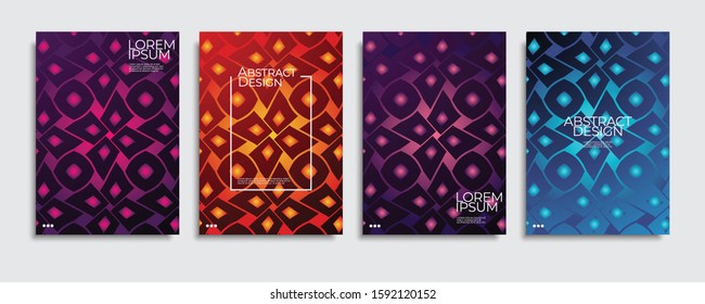 Brochure cover templates set. Minimal colorful gradient abstract cover background. A4 eps10 vector.