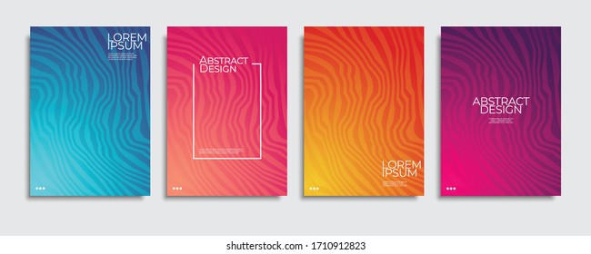 
Brochure cover templates set. Minimal colorful gradient abstract cover background. A4 eps10 vector.