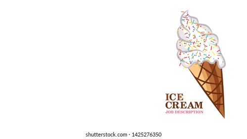 Brochure cover used in marketing and advertising ice cream. Vector illustration