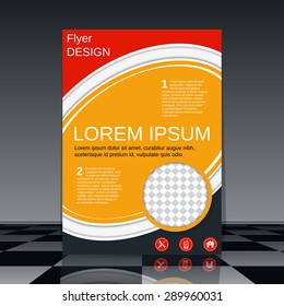 Brochure cover vector design. Booklet, flyer, banner, poster, placard template.