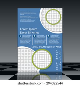 Brochure cover vector design. Booklet, flyer, poster, banner, placard abstract design.