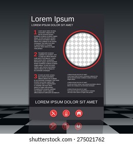 Brochure cover vector template. Business flyer, presentation, booklet, poster, banner abstract design.