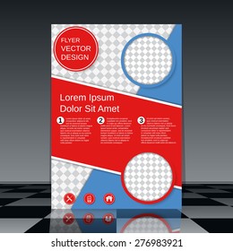 Brochure cover vector template. Flyer, magazine, booklet, poster, banner abstract geometric design.