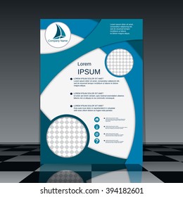 Brochure cover vector template. Professional business flyer, booklet, banner, presentation, poster design