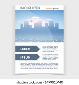 Brochure cover or web banner design. Vector illustration