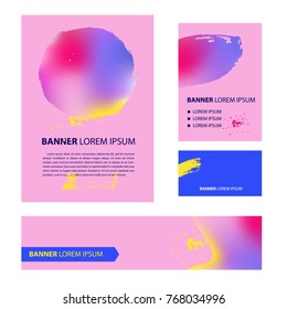 Brochure cover of  web page, catalog design. Set of abstract figure and line. Web template banner, poster, flyer. 