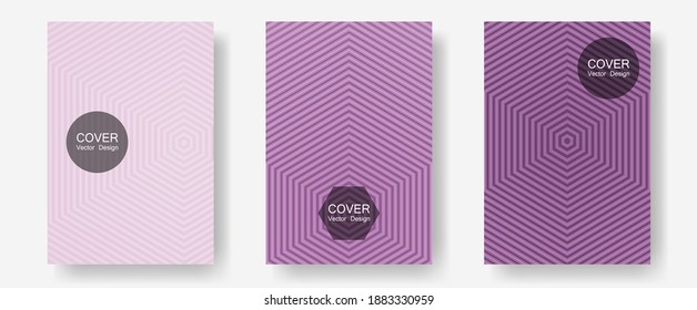 Broschüren, Plakate, Banner, Vektorvorlagen. Musikalbumwerbung. Halbton-Zeilen-Vorlagen für Jahresberichte. Modernes Branding. Geometrisches grafisches Design für Broschürenumschläge.