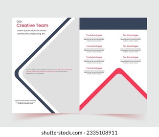 Brochure creative design, flyer, report, A4, cover, Multipurpose template, back and inside pages, Trendy minimalist design, Vertical a4 format, company profile.
