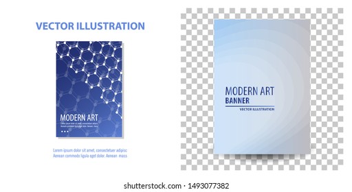 Brochure creative design. Multipurpose template with cover, back and inside pages. Trendy minimalist flat geometric design. Vertical a4 format.