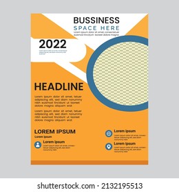 Brochure creative design. Multipurpose template with cover, back and inside pages. Trendy minimalist flat geometric design. Vertical a4 format.