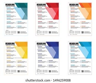 Brochure creative design. Trendy minimalist flat geometric design. Vertical a4 format - template vector