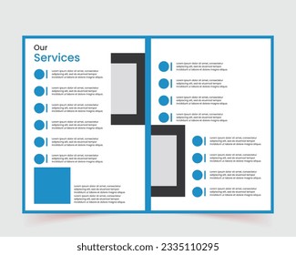 Brochure creative design, Trendy minimalist flat design, Vertical a4 format, flyer, company profile, Multipurpose template with cover, back and inside pages