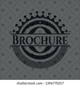 Brochure dark badge. Vector Illustration. Detailed.