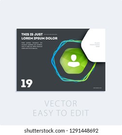 Brochure with dark neon style, creative design of catalog cover, flyer in A4 with colourful geometric lines for night club, promotion, advertisement, event, fun. Black background.