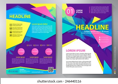 Brochure design a4 template. Vector illustration