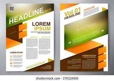 Brochure design a4 template. Vector illustration