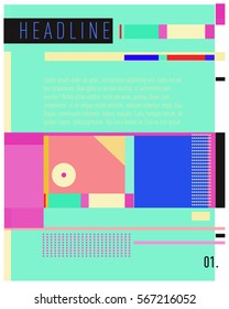 Vector Business Brochure design. Annual report vector illustration template. Corporate business catalog and magazine cover. Business presentation with graphic elements.