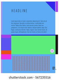 Vector Business Brochure design. Annual report vector illustration template. Corporate business catalog and magazine cover. Business presentation with graphic elements.