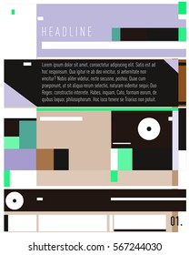 Vector Business Brochure design. Annual report vector illustration template. Corporate business catalog and magazine cover. Business presentation with graphic elements.