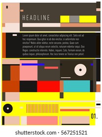 Vector Business Brochure design. Annual report vector illustration template. Corporate business catalog and magazine cover. Business presentation with graphic elements.