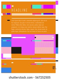 Vector Business Brochure design. Annual report vector illustration template. Corporate business catalog and magazine cover. Business presentation with graphic elements.