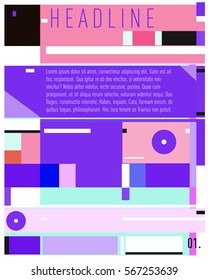 Vector Business Brochure design. Annual report vector illustration template. Corporate business catalog and magazine cover. Business presentation with graphic elements.