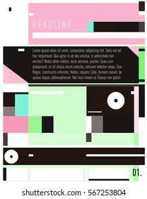 Vector Business Brochure design. Annual report vector illustration template. Corporate business catalog and magazine cover. Business presentation with graphic elements.