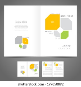 brochure design booklet template vector geometric abstract figure, frames for your image
