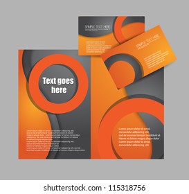 brochure design with bsuiness card