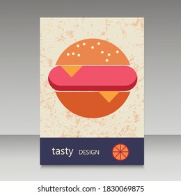 Diseño de folleto para menú de hamburguesas