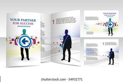 brochure design for bushiness partner, vector illustartion.