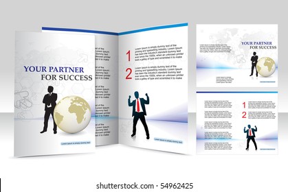 brochure design for Business artworks. Vector illustration.