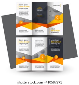 Brochure design, business brochure template, creative tri-fold, trend brochure polygons