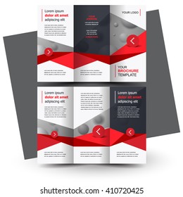 Brochure design, business brochure template, creative tri-fold, trend brochure polygons