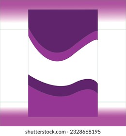 brochure design with colour purple and white backdrop