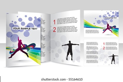 brochure design for concept art , vector illustartion.