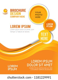 Brochure design content background with circles. Design layout template