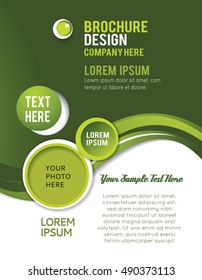 Brochure design content background with circles. Design layout template