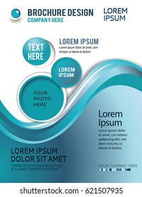 Brochure design content background with circles. Design layout template