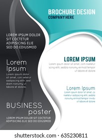 Brochure design content background with circles. Design layout template