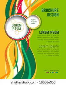 Brochure design content background. Design layout template - brochure or flyer 