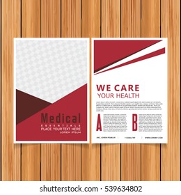 Brochure design. Corporate business template for annual report, catalog, magazine. Layout with modern biege elements and urban style photo. Creative poster, booklet, leaflet, flyer or banner concept