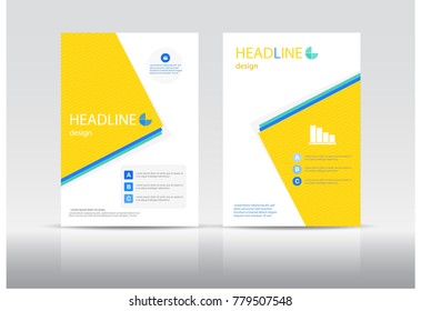 Brochure design. Corporate business template for annual report, catalog, magazine. Layout with modern biege elements and urban style photo. Creative poster, booklet, leaflet, flyer or banner concept